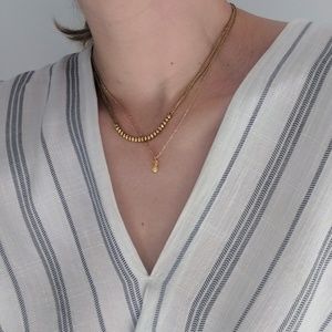 Tiny Gold Pineapple Necklace.